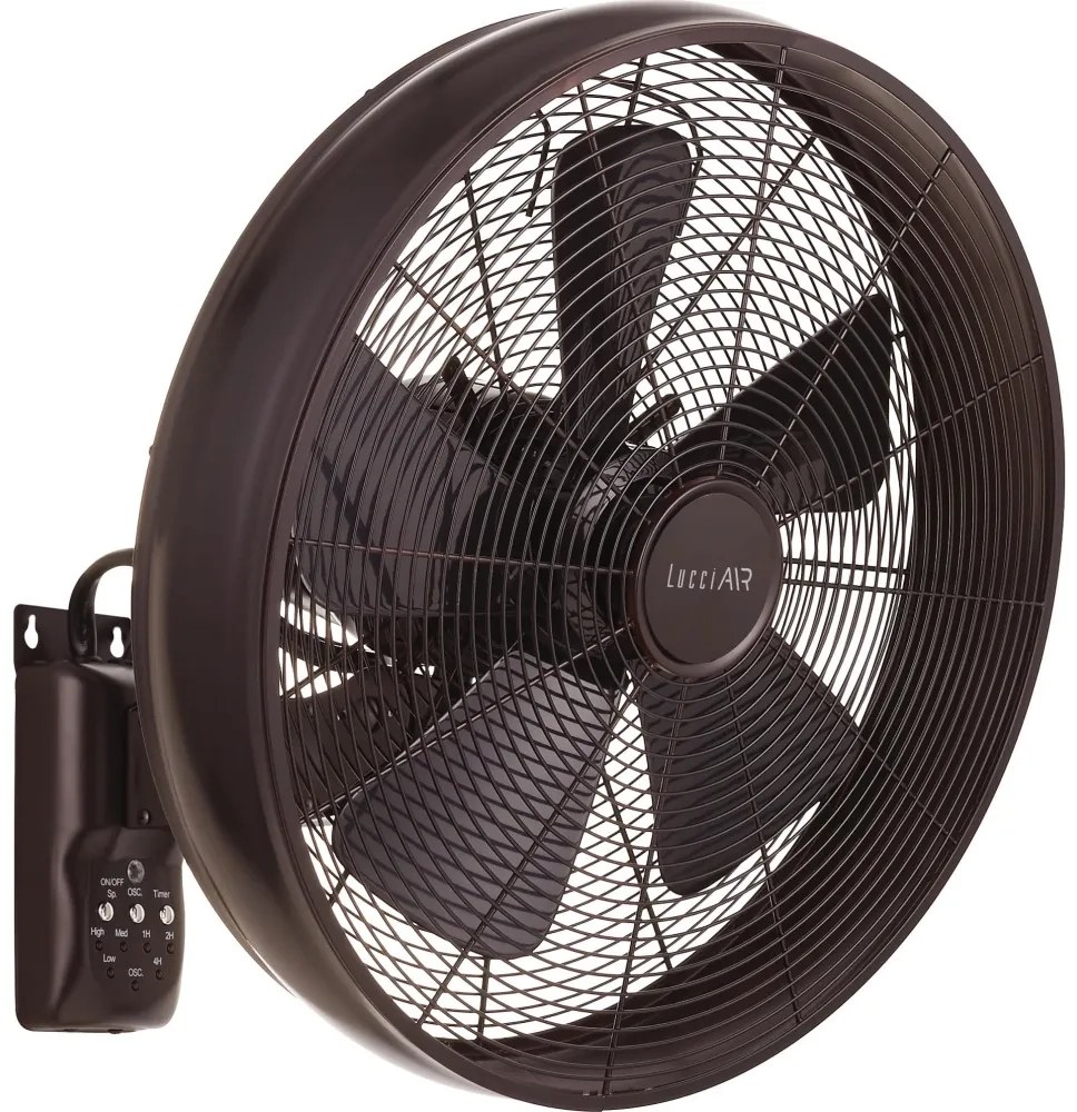 Lucci air 213125 - Стенен вентилатор BREEZE 55W/230V черен/кафяв + д.у.