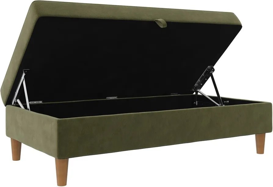 Зелена кадифена табуретка Lilly – Støraa