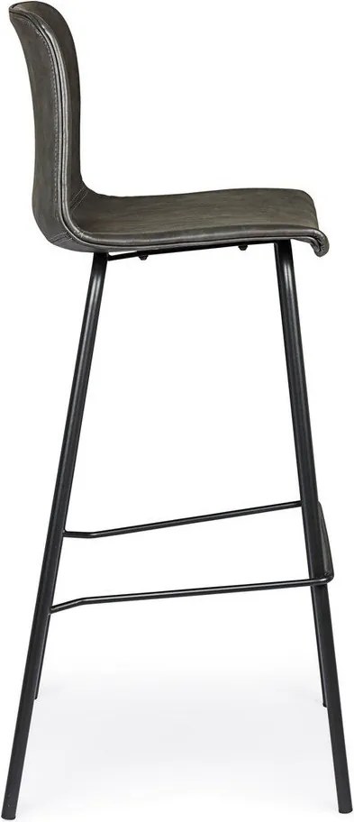 Тъмносив тапициран бар стол (височина на седалката 75 cm) Kyra – Bizzotto