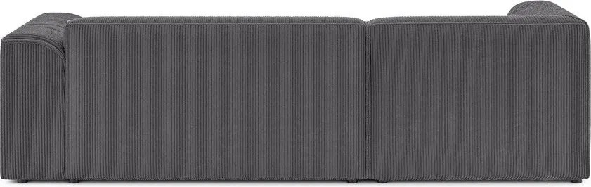 Тъмносив ъглов диван от рипсено кадифе (ляв ъгъл) Merid – Ropez