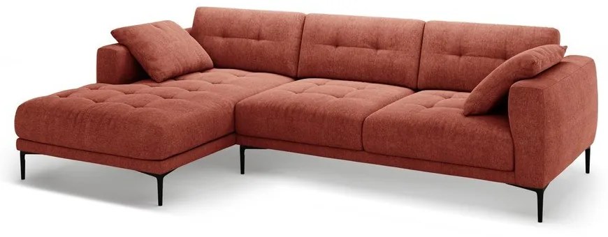 Ъглов диван в тухлен цвят (ляв ъгъл) Bemy – Micadoni