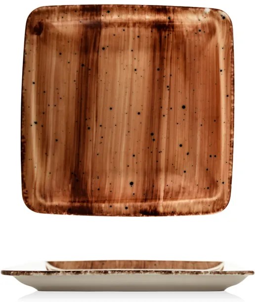 Gural Porselen - Brown Квадратна чиния 17x17cm. (NBNORD17X17DU50KH)