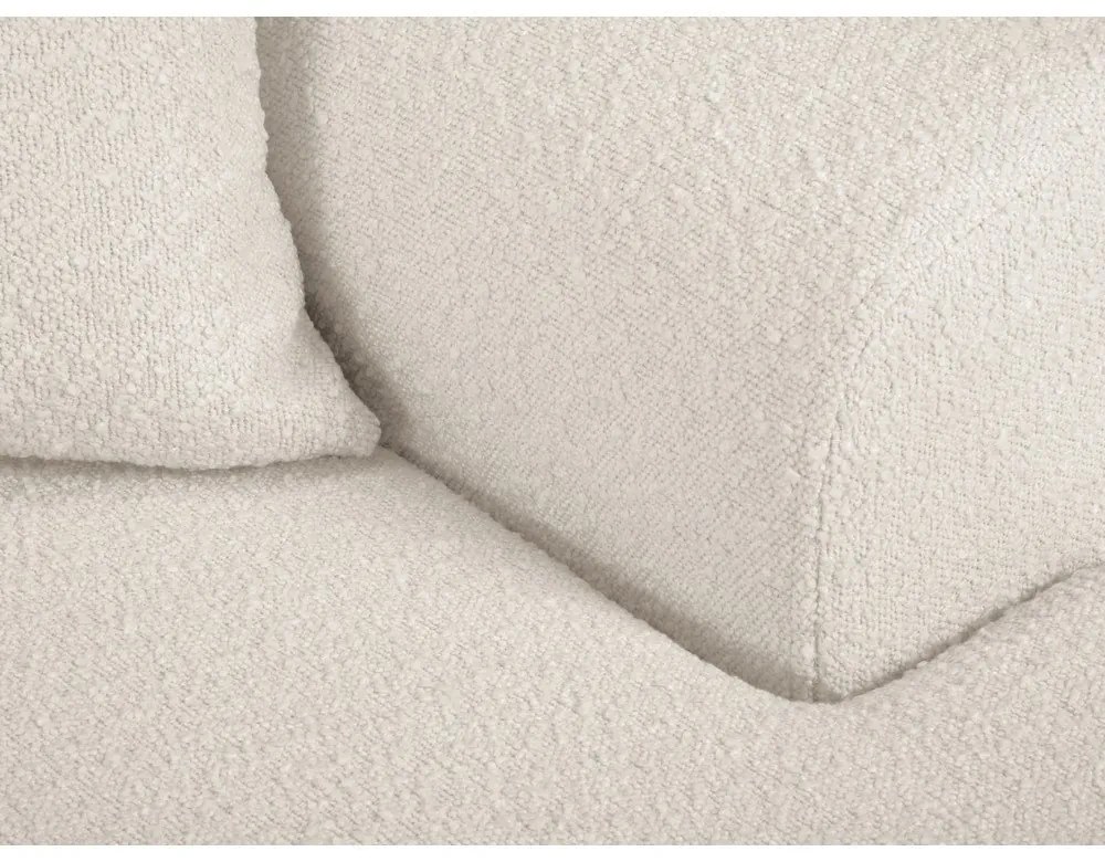 Бежов разтегателен ъглов диван с място за съхранение от прежда с примки от букле (десен ъгъл) Kyoto – Cosmopolitan Design