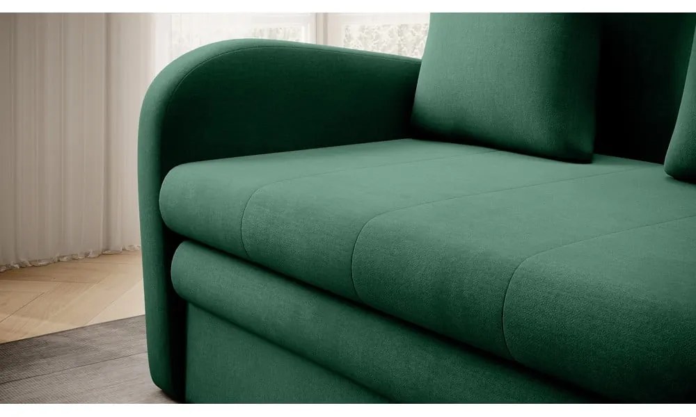 Зелен кадифен сгъваем диван 130 cm Ario – ELTAP