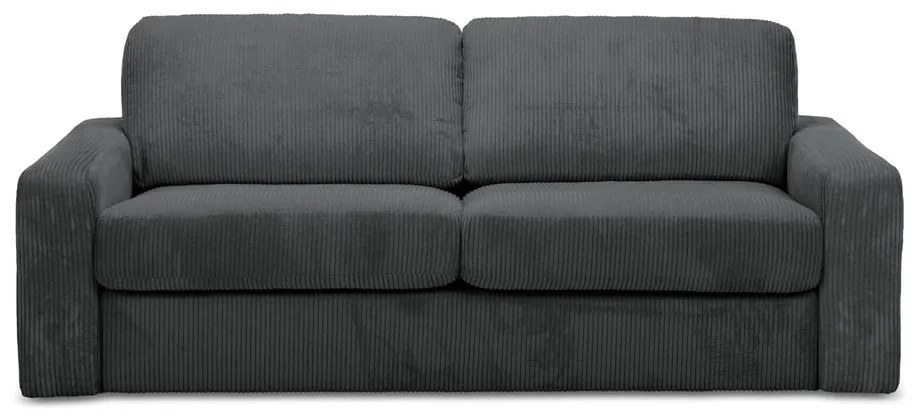 Тъмносив разтегателен диван от рипсено кадифе 195 cm Nona – Makamii