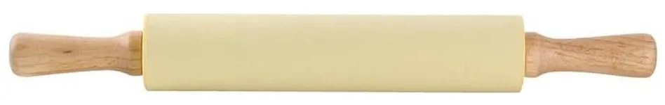 Дървен валяк със силикон TORO 43 см кремав