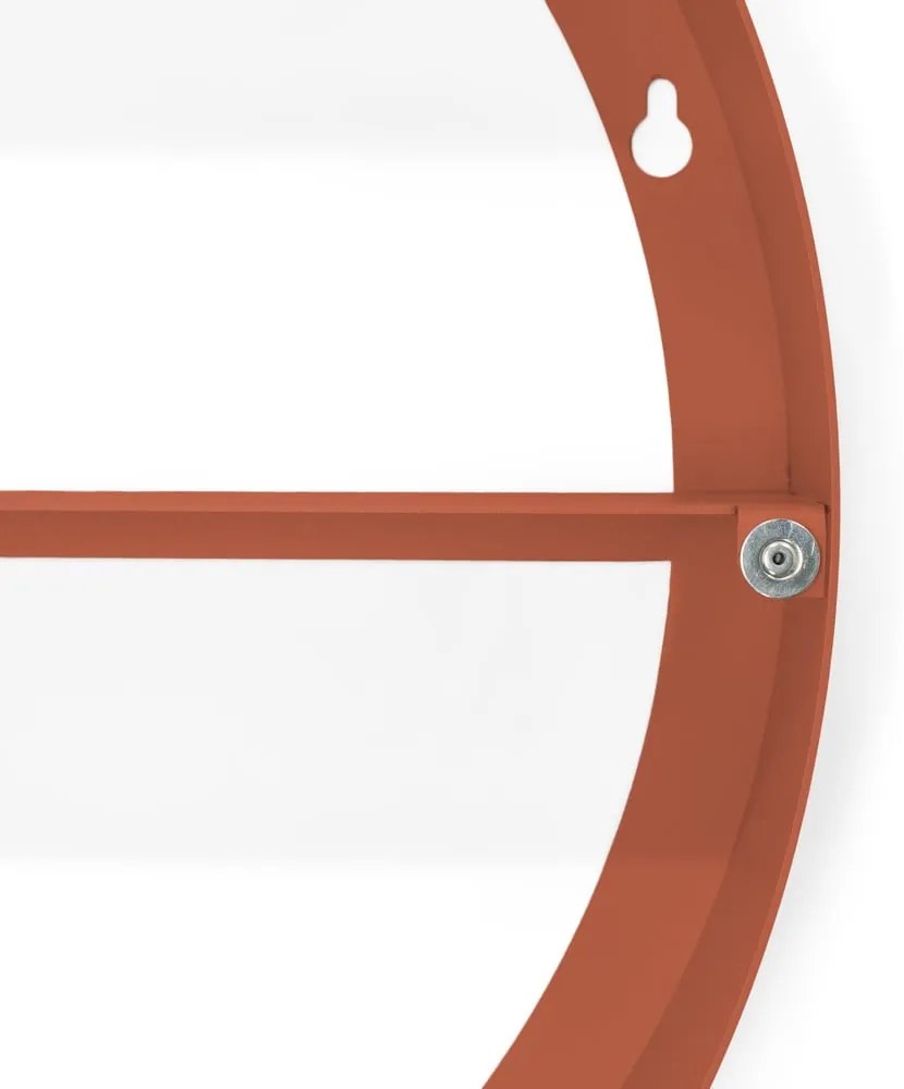 Метален стенен шкаф за баня с огледало в тухлен цвят 55x55 cm Sonnet – Spinder Design