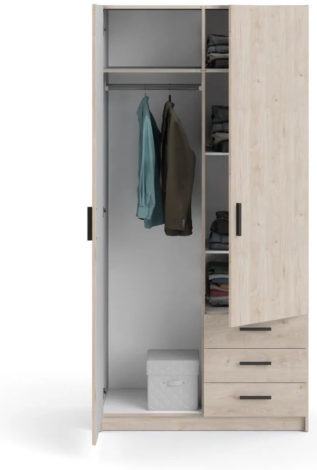 Гардероб от декор от дъб естествен 99x200 cm Sprint – Tvilum