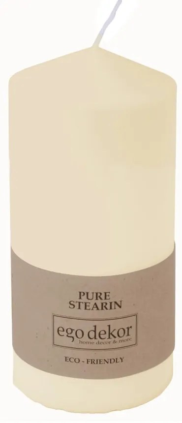 Кремавобяла свещ Връх, време за горене 30 ч. Eco - Eco candles by Ego dekor