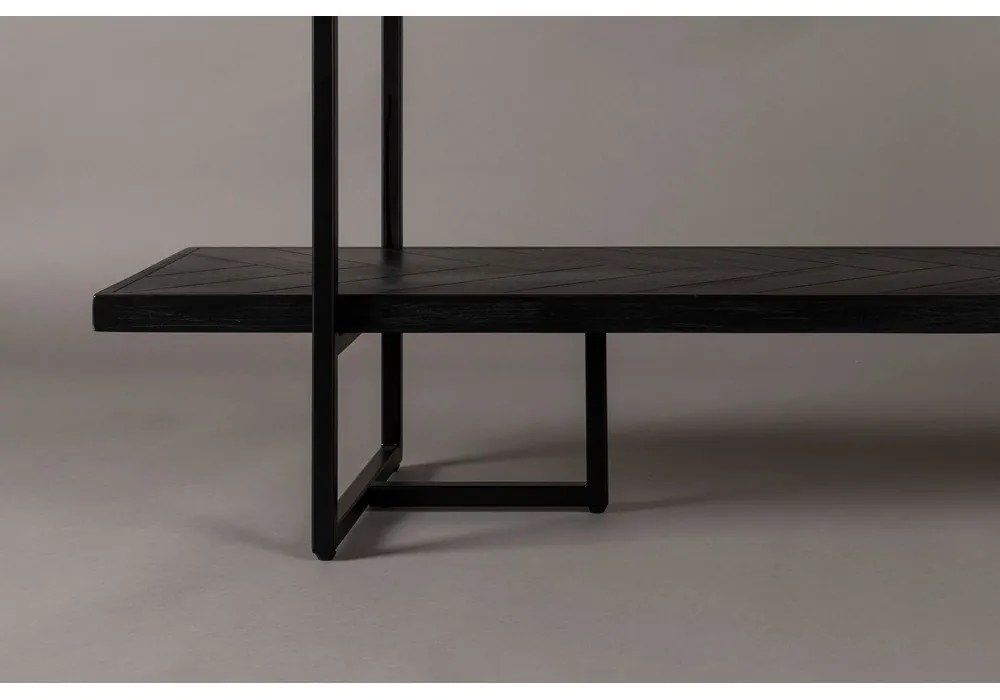 Черна етажерка за книги от екзотична дървесина 140x146 cm Class - Dutchbone