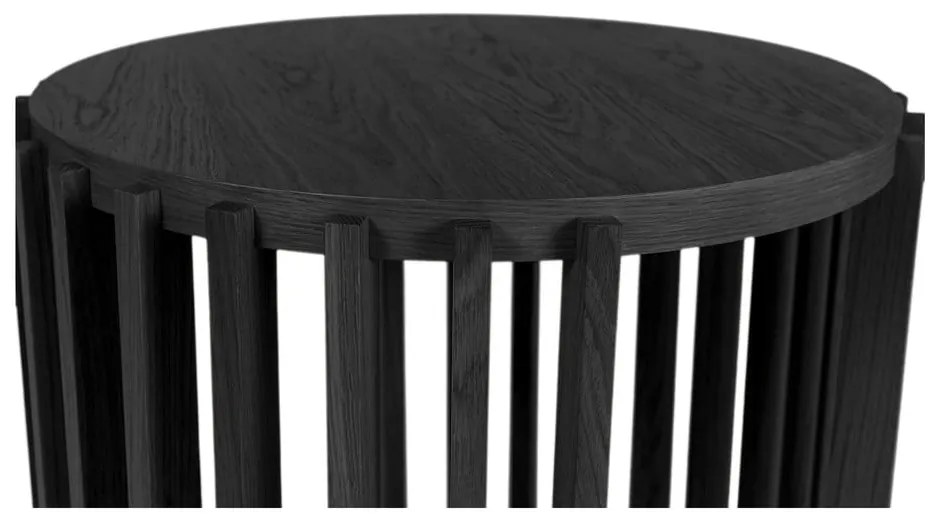 Черна масичка за кафе , ø 53 cm Drum - Woodman