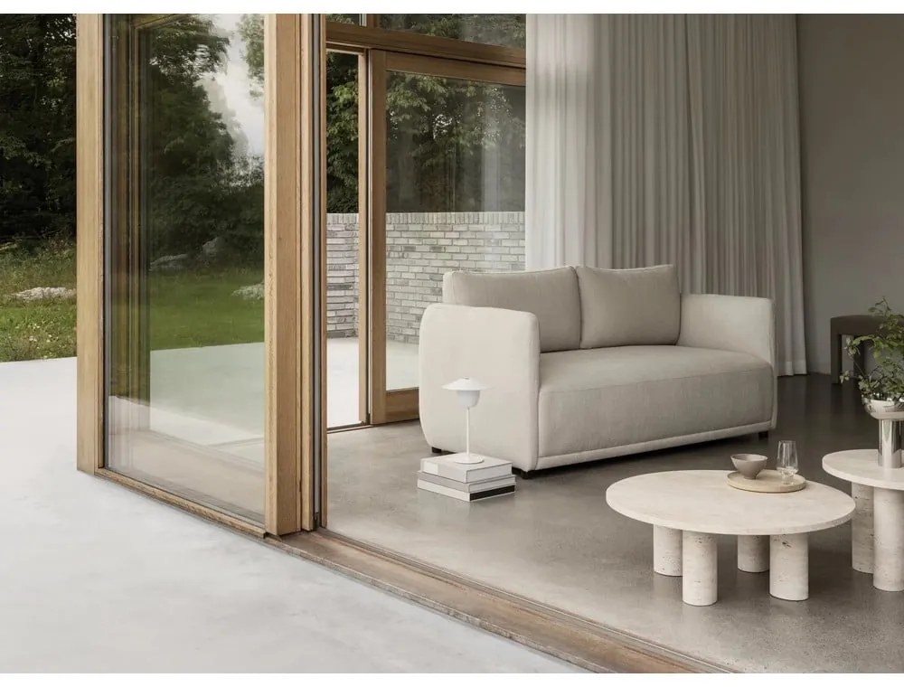 Бежова каменна кръгла масичка за кафе ø 75 cm Volos – Blomus