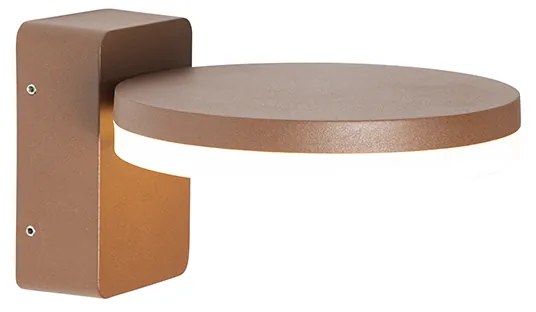 Модерна външна стенна лампа ръждиво кафява с LED IP54 - Esmee