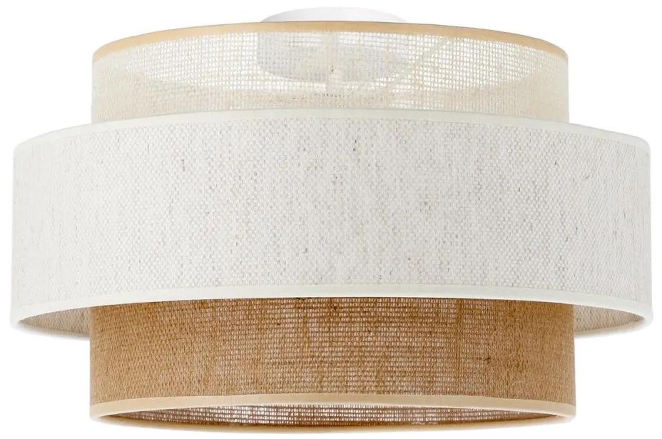 Плафон BOHO 1xE27/60W/230V Ø 40 см бял/джут
