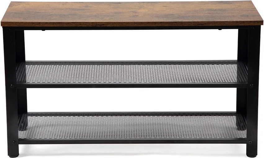 Черна стоманена стойка за обувки 80x45x30 cm Arne – Bonami Essentials