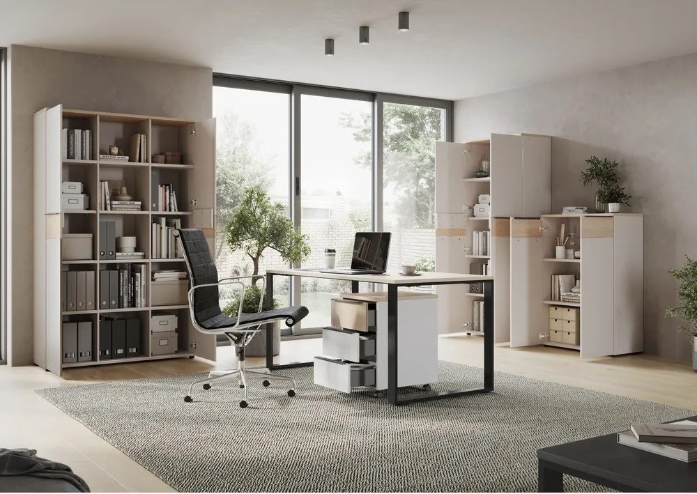 Работна маса с дъбов декор 80x160 cm Oviedo – Germania