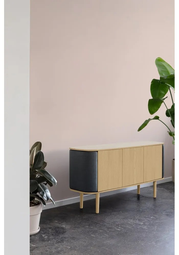 Нисък дъбов скрин в кафяво-бежово 150x75 cm Treasures - UMAGE