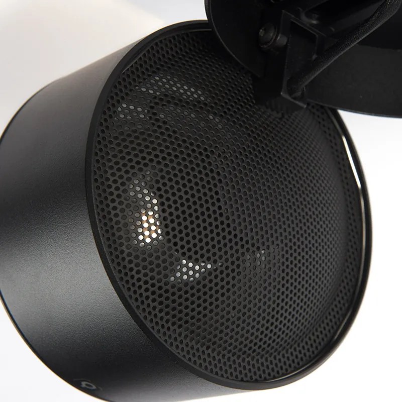 Комплект от 2 модерни прожектора черни кръгли регулируеми - Go Nine