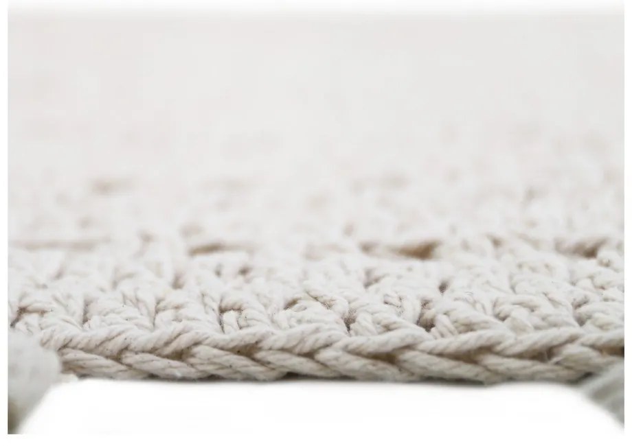 Кремав детски килим ø 120 cm Nila Ecru – Nattiot