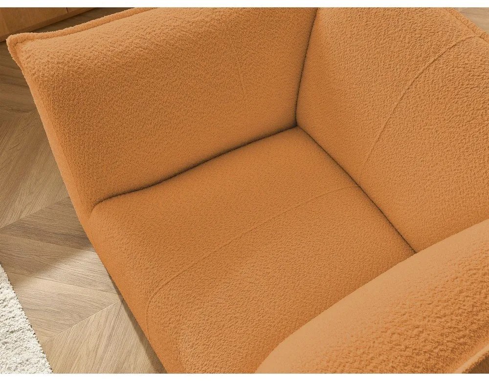 Кресло от прежда с примки от букле в цвят горчица Giorgia – Bobochic Paris