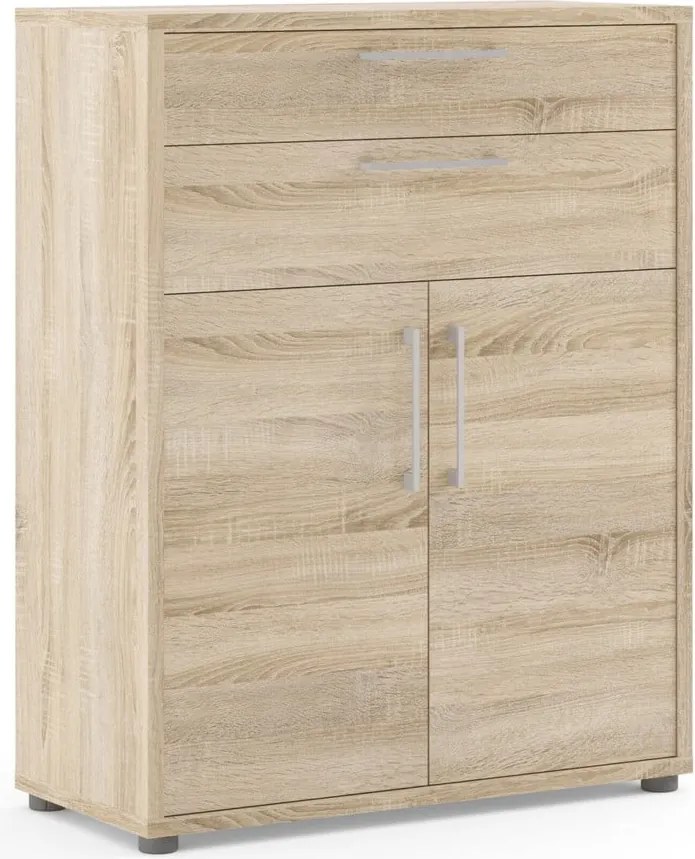 Модулна библиотека от дъбов декор в естествен цвят 89x113 cm Prima – Tvilum