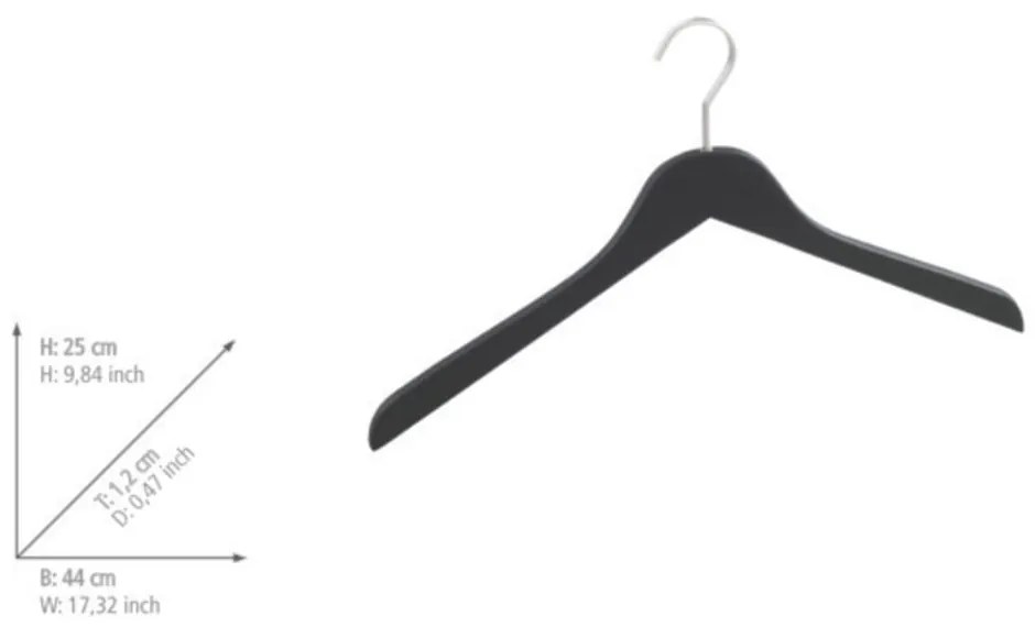 Дървени закачалки в комплект от 5 броя Paris - Wenko