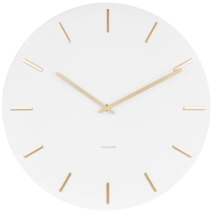 Бял стенен часовник Charm - Karlsson