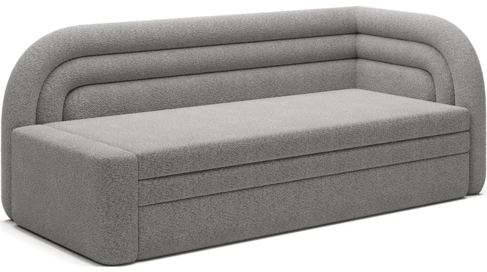 Сив разтегателен диван с място за съхранение от букле десен ъгъл 223 cm Fabillo – ELTAP