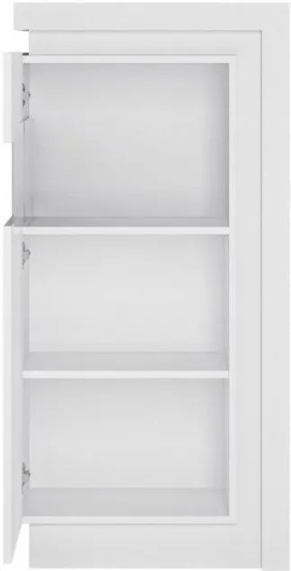 Нисък витрина Lynx 1D-Ляво-Бяло