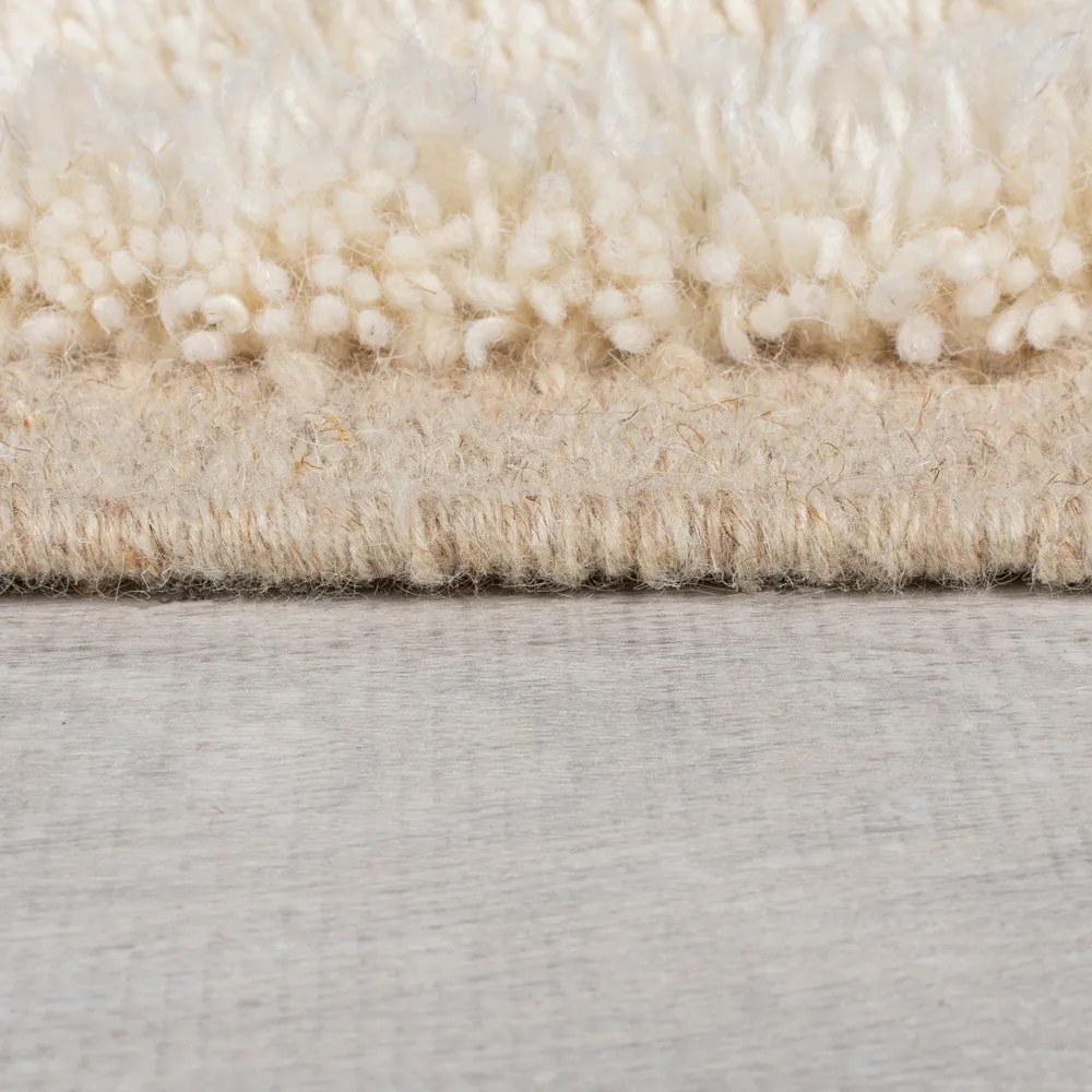 Бежов/кремав ръчно изработен вълнен килим 160x230 cm Greek Key – Flair Rugs