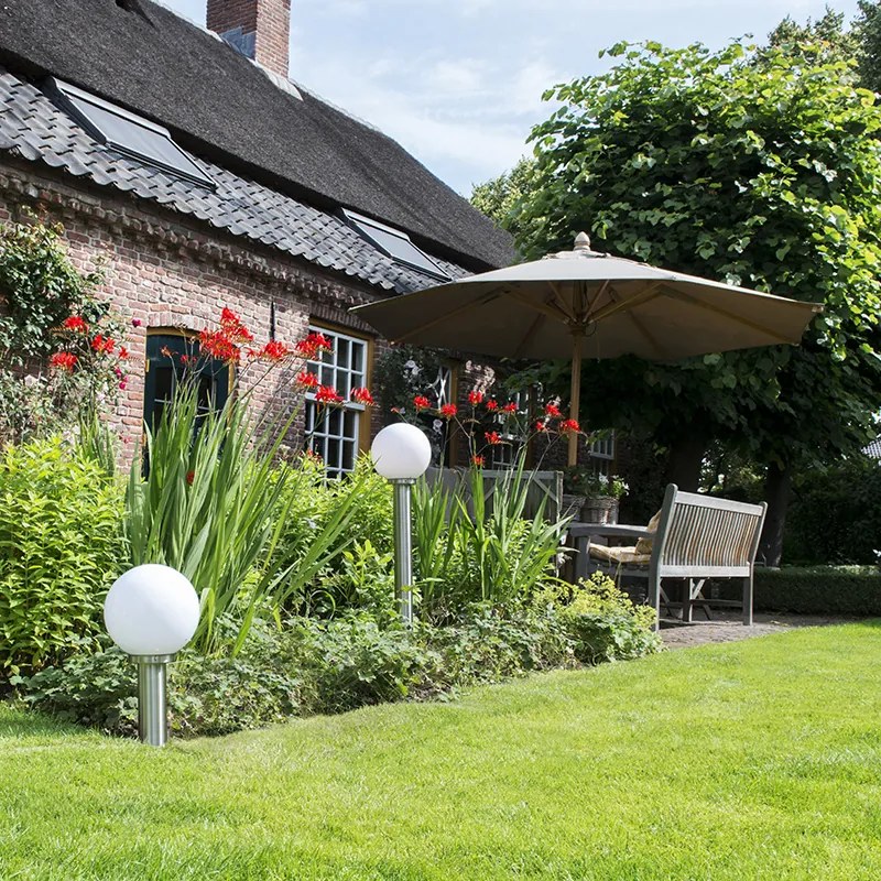 Модерен стълб за лампа за външно осветление стомана неръждаема стомана 50 см - Sfera