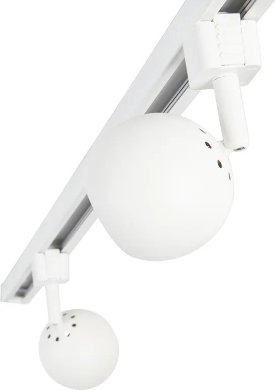 Интелигентна модерна релсова осветителна система бяла 1-фазна вкл. 3 Wifi GU10 - Gissi