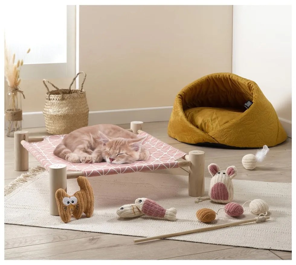 Розово легло за домашни любимци 48x53 cm – Love Story