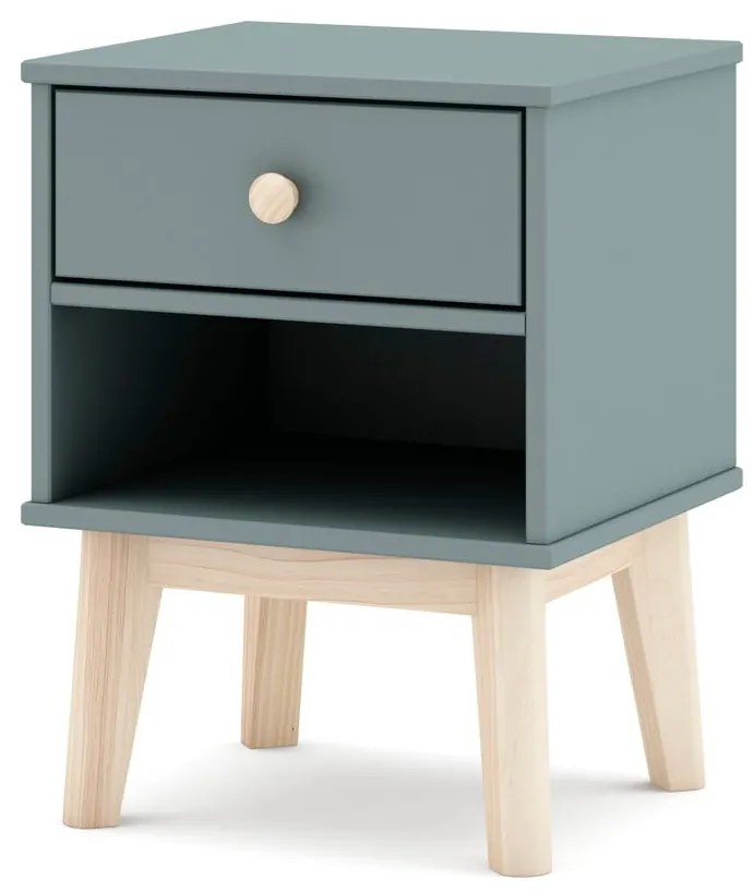 Детско нощно шкафче сиво-зелено Esteban – Marckeric