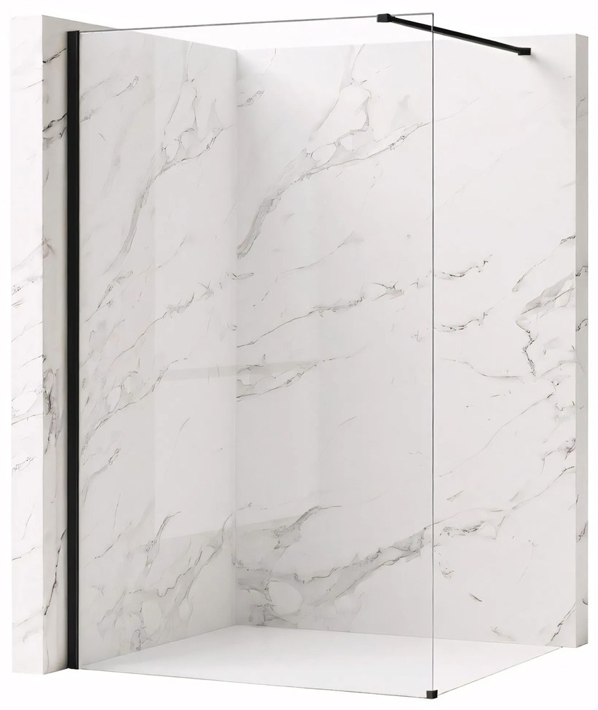 Параван за душ Rea Flexi Transparent / Black 140