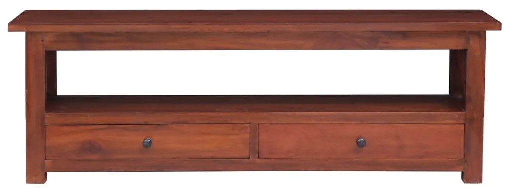 337080 vidaXL ТВ шкаф, кафяв, 115x30x40 см, махагоново дърво масив