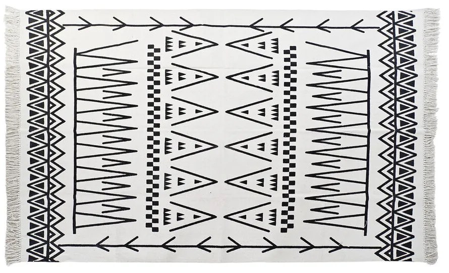 Килим DKD Home Decor Черен Бял Ikat (120 x 180 x 0,7 cm)