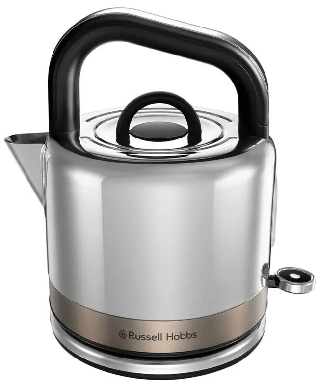 Електрическа кана Russell Hobbs Distinctions Titanium 26422-70, 2400W, 1.5 л, Бързо завиране, Миещ се филтър против котлен камък, 360° основа, Защити, Инокс/титан