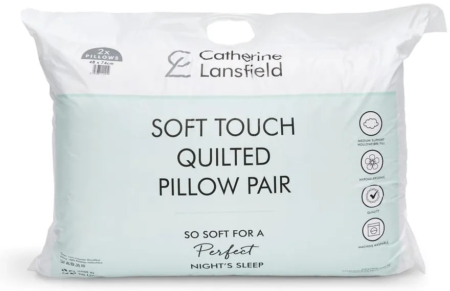 Пълнеж за възглавница 2 бр. 74x48 cm Quilted Comfort Embossed – Catherine Lansfield