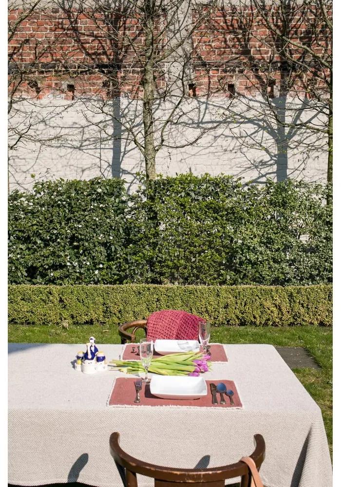 Бежово-розова памучна покривка за маса , 250 x 150 cm - Tiseco Home Studio