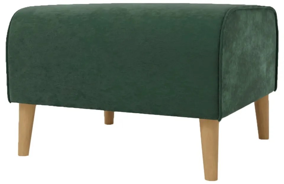 Тъмнозелено кадифено столче за крака Carole - Ropez