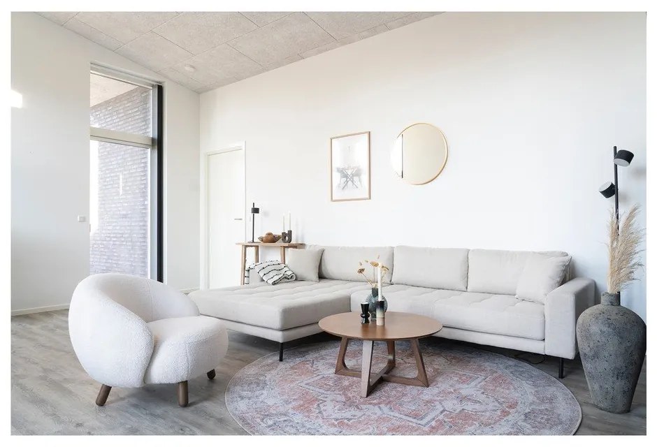 Син и оранжев кръгъл килим ø 200 cm Havana - House Nordic