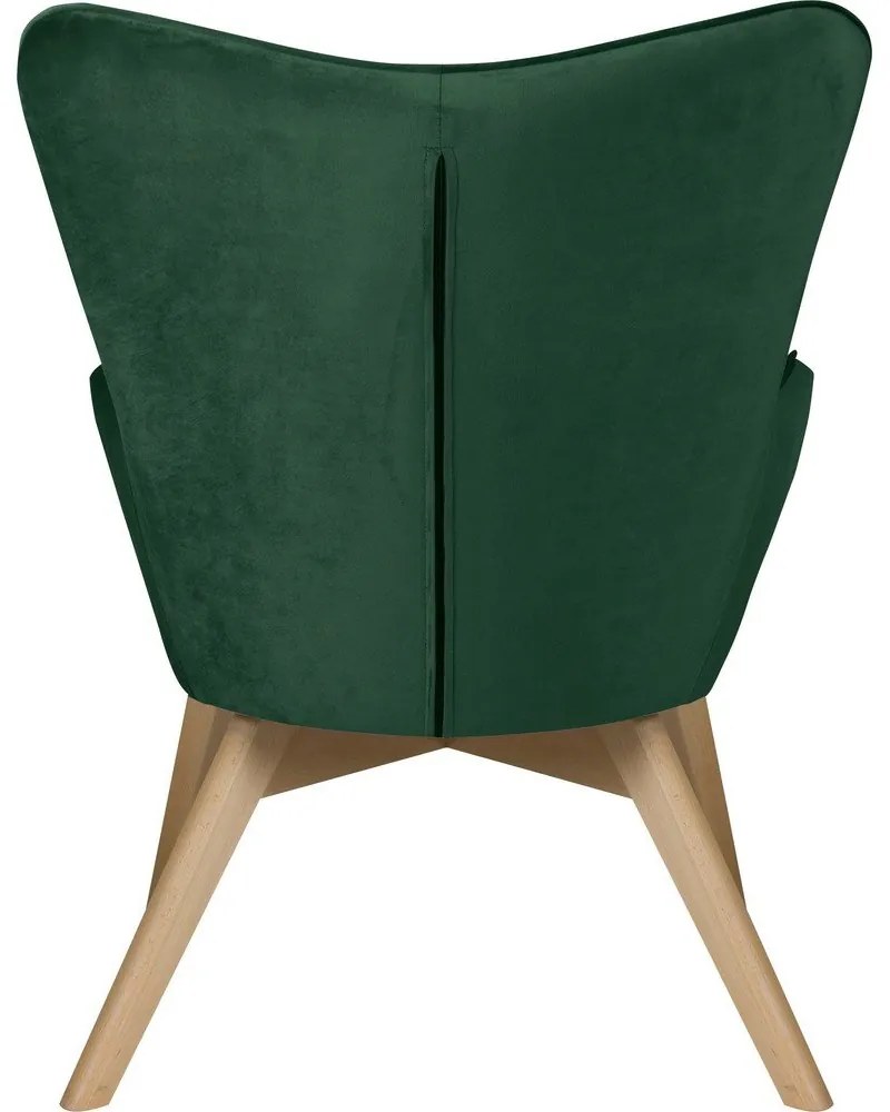 Тъмнозелено кадифено кресло Niko – Ropez