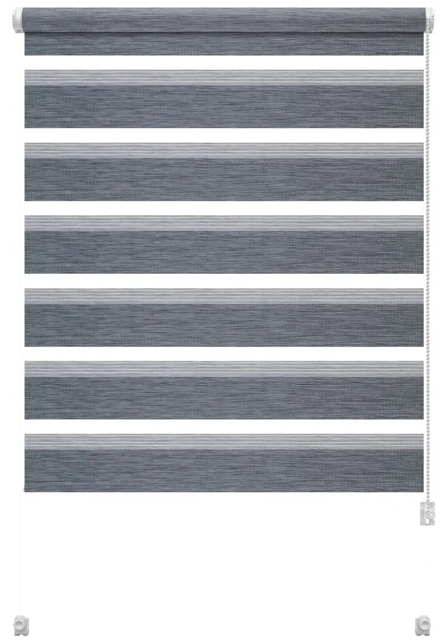 Сива ролетна щора ден и нощ 57x150 cm Zebra Natur – Gardinia