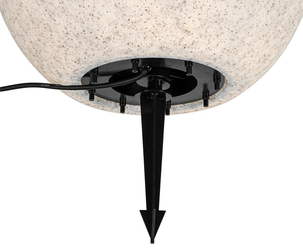 Интелигентна лампа за външно осветление сива 45 см IP65 с LED - Nura