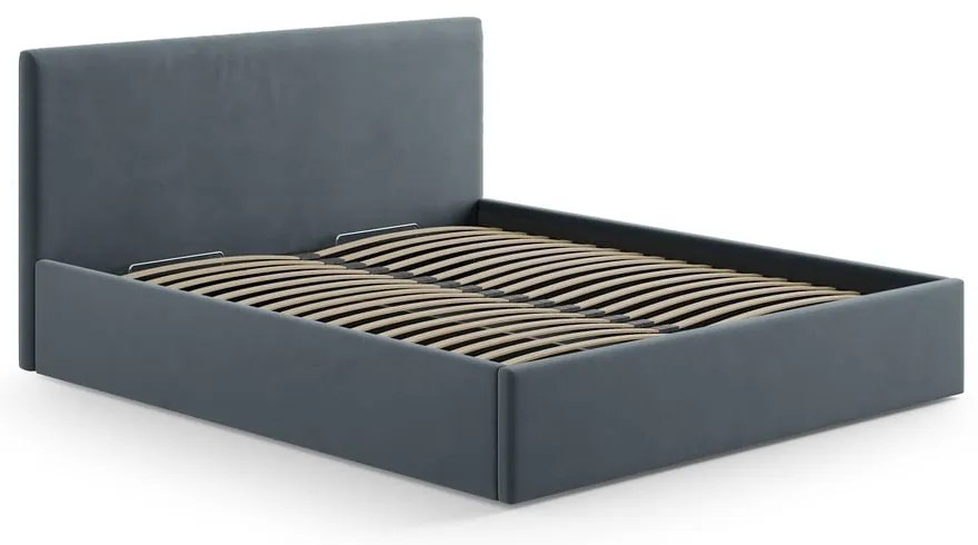 Светлосиня тапицирана табла за легло 210,5x100 cm Remo – Micadoni