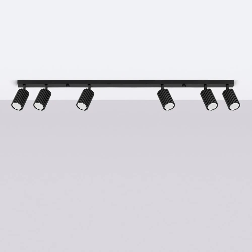 Черен прожектор 6,5x117 cm Gleam – Sollux