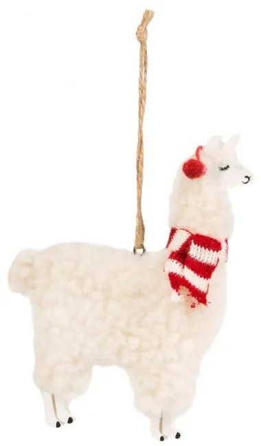Текстилна ръчно изработена коледна украса 13 cm Llama – Sass & Belle