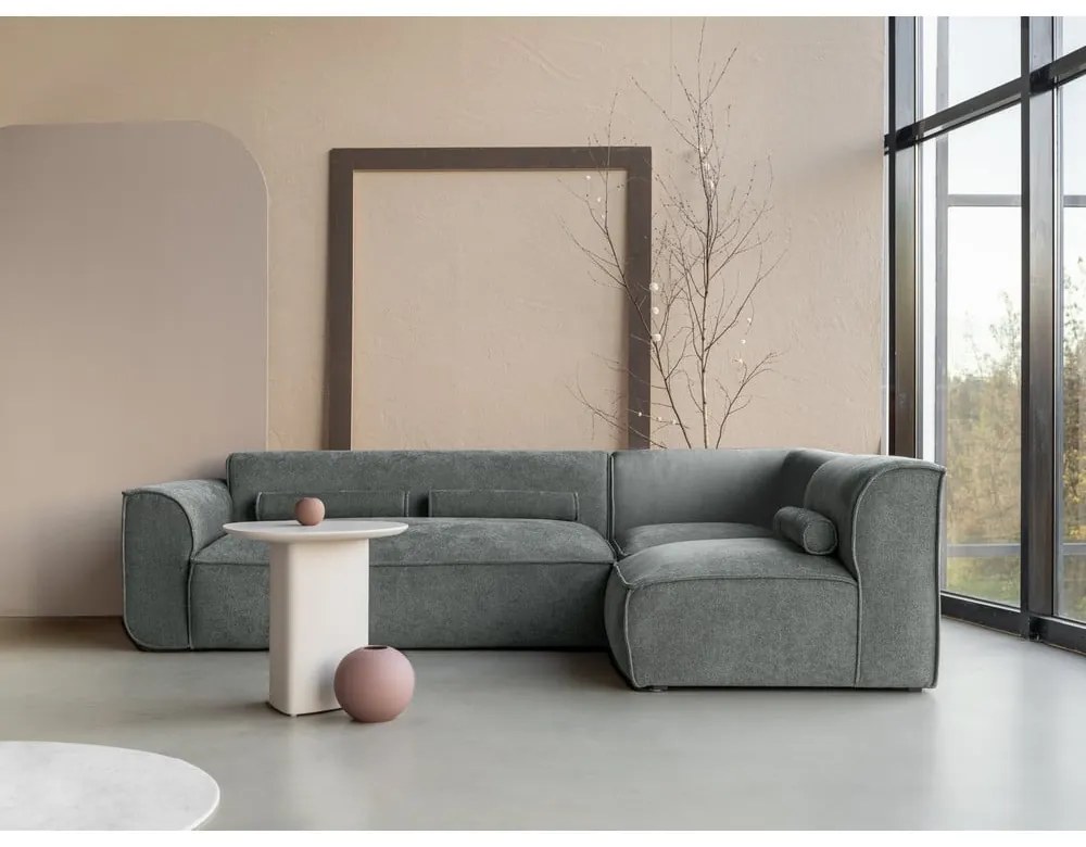 Светлозелен ъглов диван (десен ъгъл) Flex Felix – Miuform