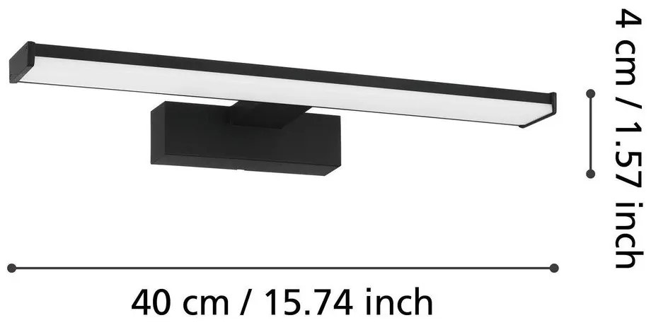 Черна LED стенна лампа PANDELLA 1 – EGLO